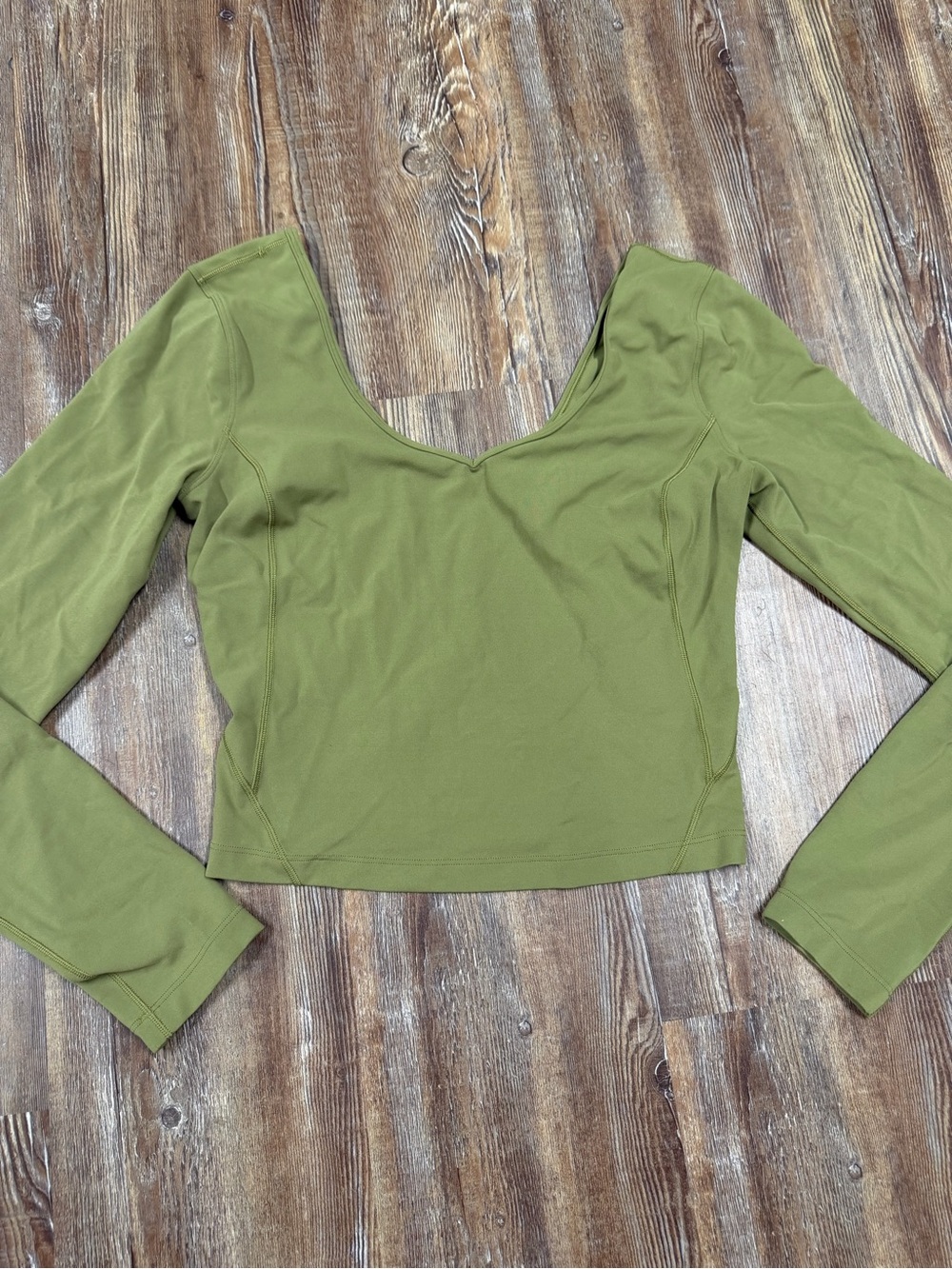 Lululemon long sleeve olive green top